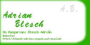 adrian blesch business card